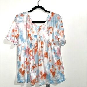 🌷5/$20 Women’s Orange/ Blue top